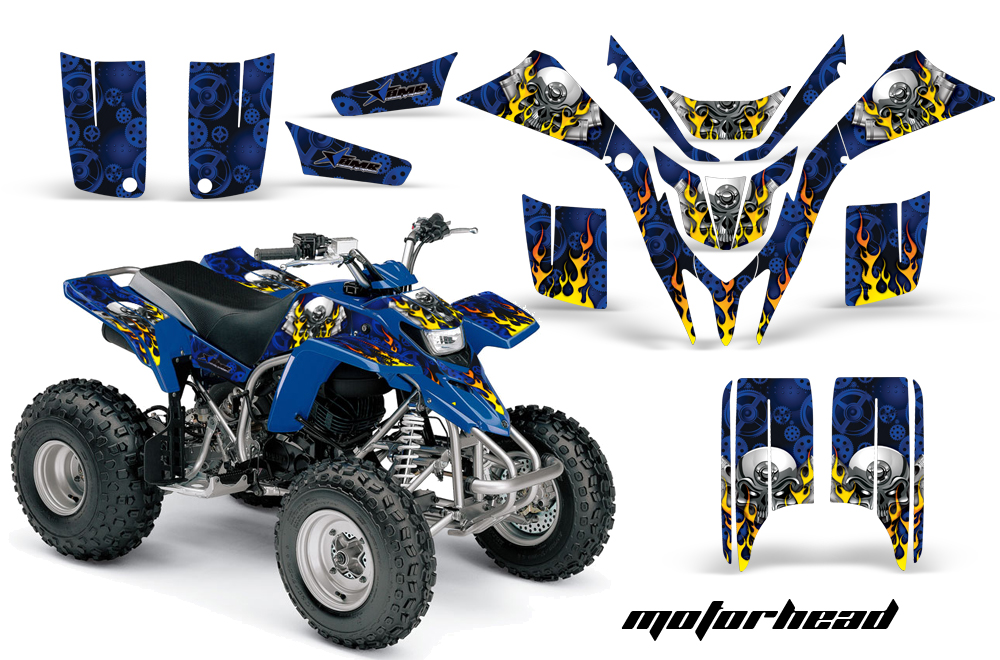 Yamaha Blaster Graphics Kit Motorhead Blue